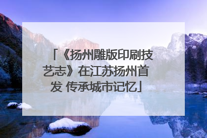 《扬州雕版印刷技艺志》在江苏扬州首发 传承城市记忆