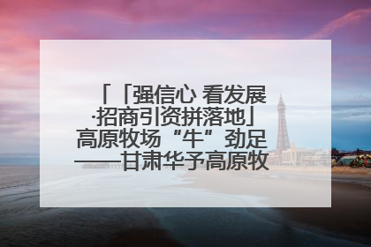 「强信心 看发展·招商引资拼落地」高原牧场“牛”劲足——甘肃华予高原牧场高标准奶牛肉牛养殖项目一线见闻