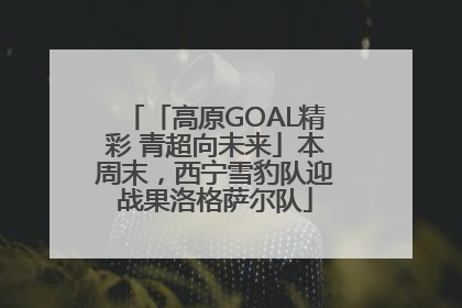 「高原GOAL精彩 青超向未来」本周末，西宁雪豹队迎战果洛格萨尔队