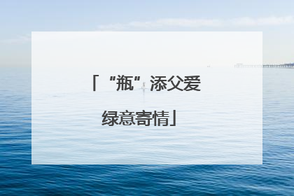 “瓶”添父爱 绿意寄情