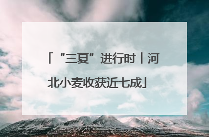 “三夏”进行时丨河北小麦收获近七成