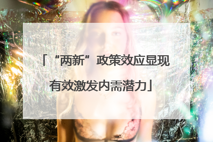 “两新”政策效应显现 有效激发内需潜力