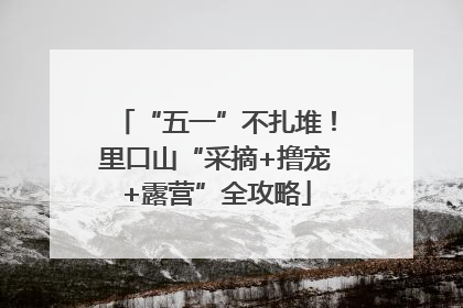 “五一”不扎堆！里口山“采摘+撸宠+露营”全攻略