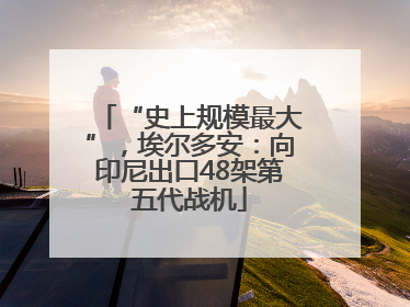 “史上规模最大”，埃尔多安：向印尼出口48架第五代战机
