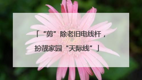 “剪”除老旧电线杆，扮靓家园“天际线”