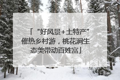 “好风景+土特产”催热乡村游，桃花涧生态美带动百姓富