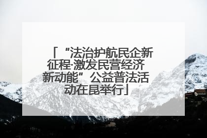 “法治护航民企新征程·激发民营经济新动能”公益普法活动在昆举行