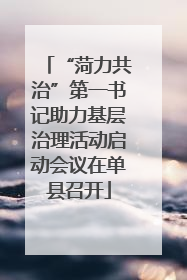 “菏力共治”第一书记助力基层治理活动启动会议在单县召开