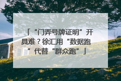 “门弄号牌证明”开具难？徐汇用“数据跑”代替“群众跑”
