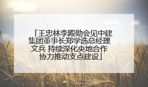 王忠林李殿勋会见中建集团董事长郑学选总经理文兵 持续深化央地合作 协力推动支点建设