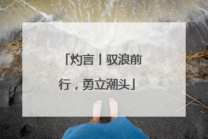 灼言丨驭浪前行，勇立潮头