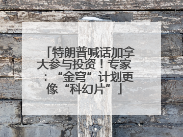 特朗普喊话加拿大参与投资！专家：“金穹”计划更像“科幻片”