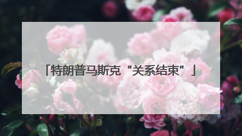 特朗普马斯克“关系结束”