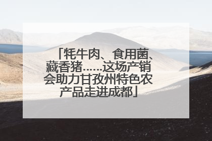牦牛肉、食用菌、藏香猪……这场产销会助力甘孜州特色农产品走进成都