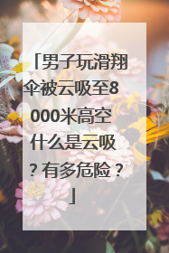 男子玩滑翔伞被云吸至8000米高空 什么是云吸？有多危险？