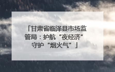 甘肃省临泽县市场监管局：护航“夜经济” 守护“烟火气”