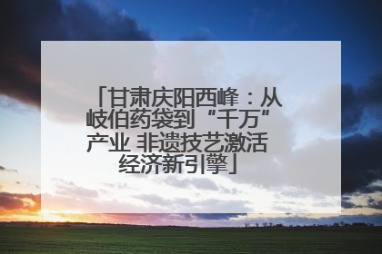 甘肃庆阳西峰：从岐伯药袋到“千万”产业 非遗技艺激活经济新引擎