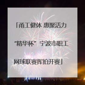 甬工健体 惠聚活力“精华杯”宁波市职工网球联赛挥拍开赛
