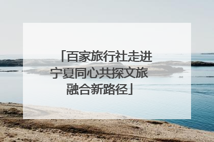 百家旅行社走进宁夏同心共探文旅融合新路径