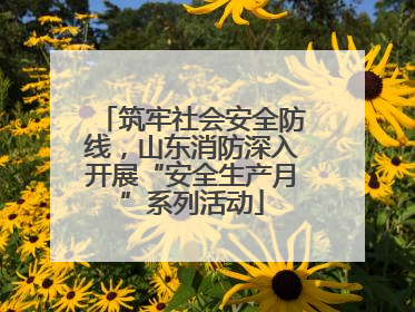 筑牢社会安全防线，山东消防深入开展“安全生产月”系列活动