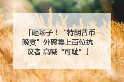 砸场子！“特朗普币晚宴”外聚集上百位抗议者 高喊“可耻”