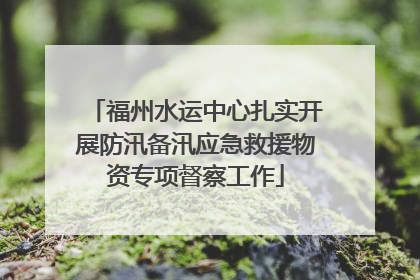 福州水运中心扎实开展防汛备汛应急救援物资专项督察工作
