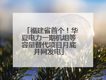 福建省首个！华夏电力一期机组等容量替代项目月底并网发电