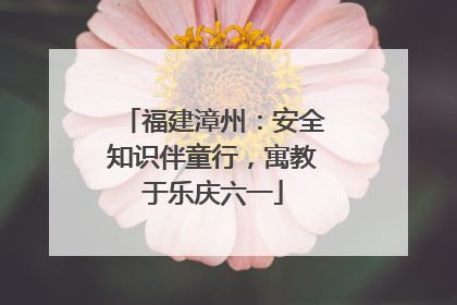 福建漳州：安全知识伴童行，寓教于乐庆六一