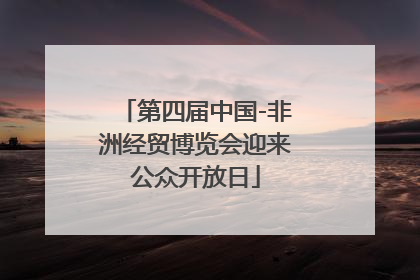 第四届中国-非洲经贸博览会迎来公众开放日