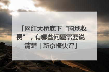 网红大桥底下“圈地收费”，有哪些问题需要说清楚｜新京报快评