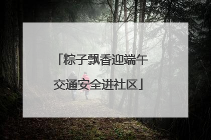粽子飘香迎端午 交通安全进社区