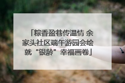 粽香盈巷传温情 余家头社区端午游园会绘就“银龄”幸福画卷