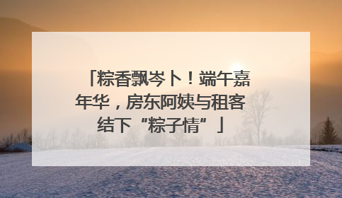 粽香飘岑卜！端午嘉年华，房东阿姨与租客结下“粽子情”