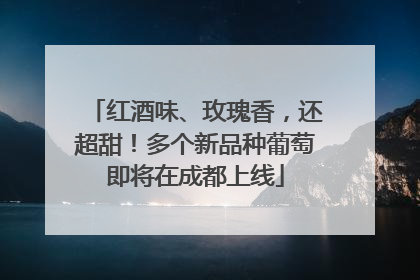 红酒味、玫瑰香，还超甜！多个新品种葡萄即将在成都上线