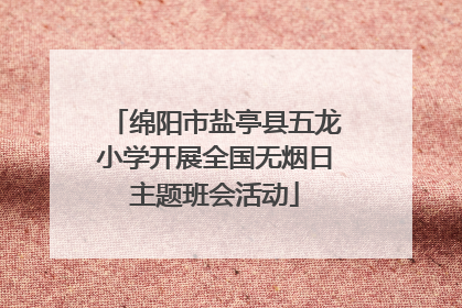 绵阳市盐亭县五龙小学开展全国无烟日主题班会活动