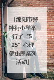 绵阳市警钟街小学举行了“5.25”心理健康周系列活动