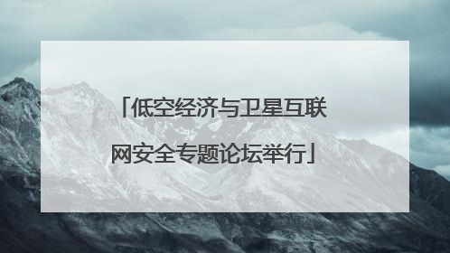 低空经济与卫星互联网安全专题论坛举行