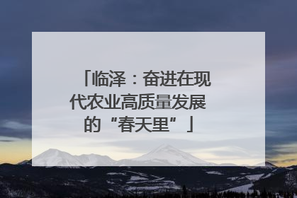 临泽：奋进在现代农业高质量发展的“春天里”