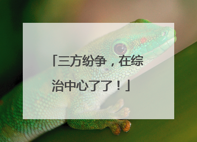 三方纷争，在综治中心了了！