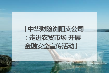 中华财险浏阳支公司：走进农贸市场 开展金融安全宣传活动