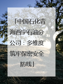中国石化青海西宁石油分公司：多维度筑牢保密安全防线