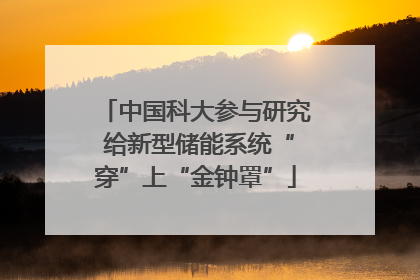 中国科大参与研究 给新型储能系统“穿”上“金钟罩”