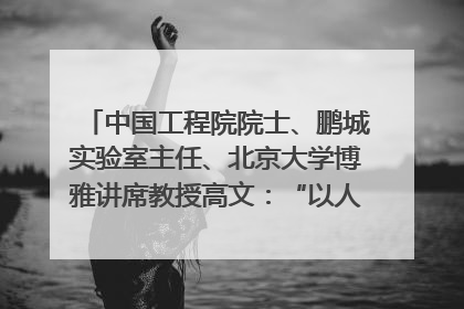 中国工程院院士、鹏城实验室主任、北京大学博雅讲席教授高文：“以人为本 智能向善” 推动文化与科技相生相促｜聚焦2025文化强国建设高峰论坛