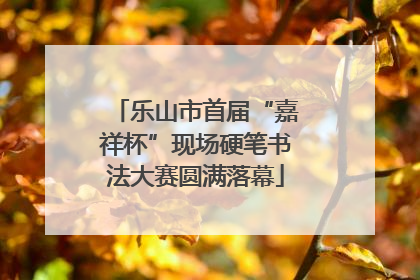 乐山市首届“嘉祥杯”现场硬笔书法大赛圆满落幕
