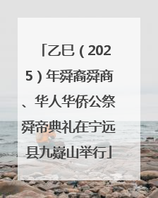 乙巳（2025）年舜裔舜商、华人华侨公祭舜帝典礼在宁远县九嶷山举行