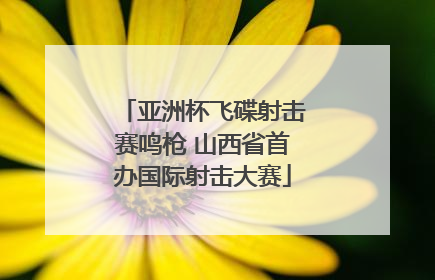亚洲杯飞碟射击赛鸣枪 山西省首办国际射击大赛