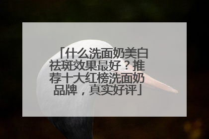 什么洗面奶美白祛斑效果最好？推荐十大红榜洗面奶品牌，真实好评