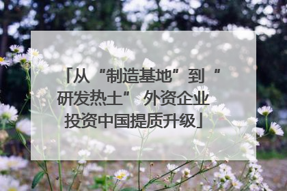 从“制造基地”到“研发热土” 外资企业投资中国提质升级