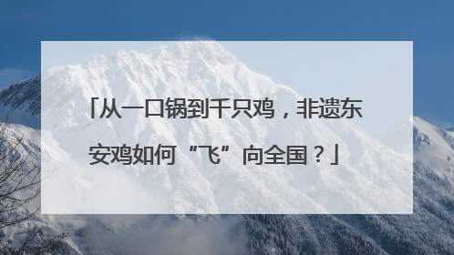 从一口锅到千只鸡，非遗东安鸡如何“飞”向全国？