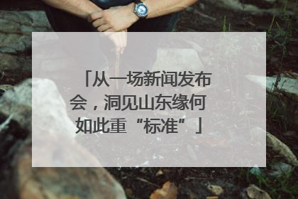 从一场新闻发布会，洞见山东缘何如此重“标准”